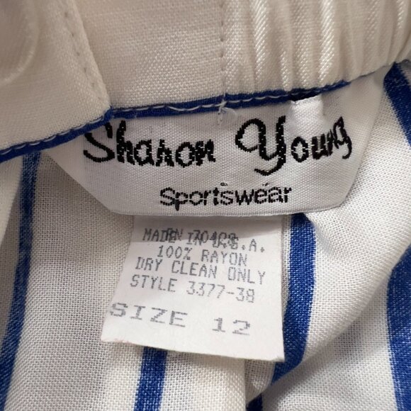 Vintage Sharon Young Baseball Print Skirt Retro Sports Theme 12 Made in USA - Picture 9 of 12